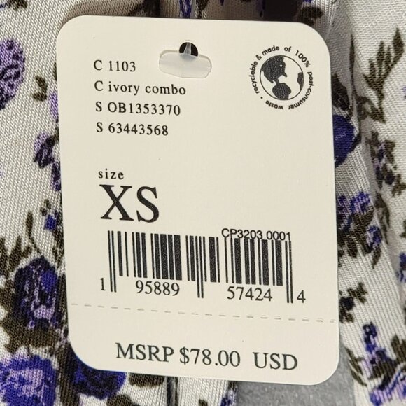 Free People Intimately Free Kaya Print Cutout Bodysuit Blue Micro Floral Fairy - Picture 10 of 13